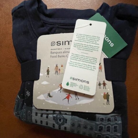 NWT Simons Winter Scene Pajama Set Unisex 2-3 months - Picture 3 of 4